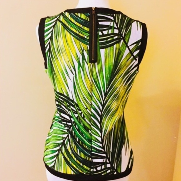 EUC Worthington tropical leaf envelope top S - Picture 6 of 7